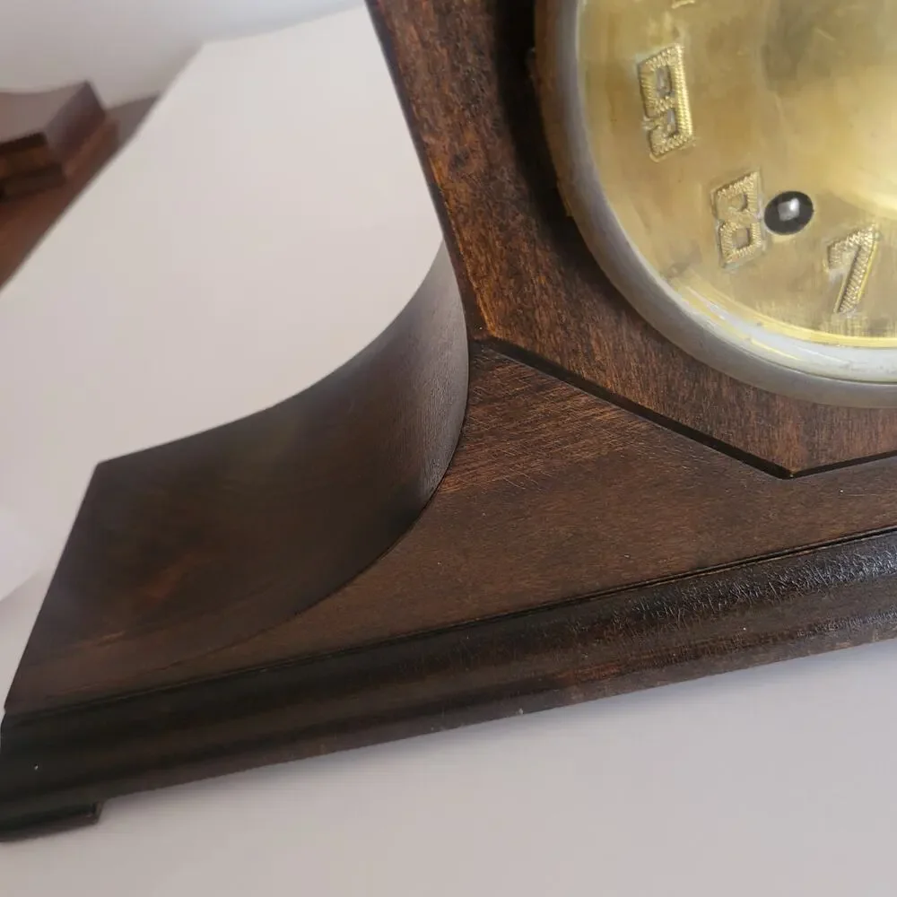 Vintage Antique New Haven Harmoniste Mantle Clock Harmony Duo Chime